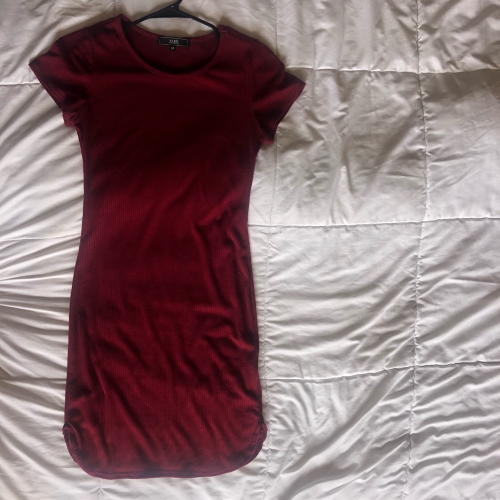 Mid-Thigh Ribbed Dress